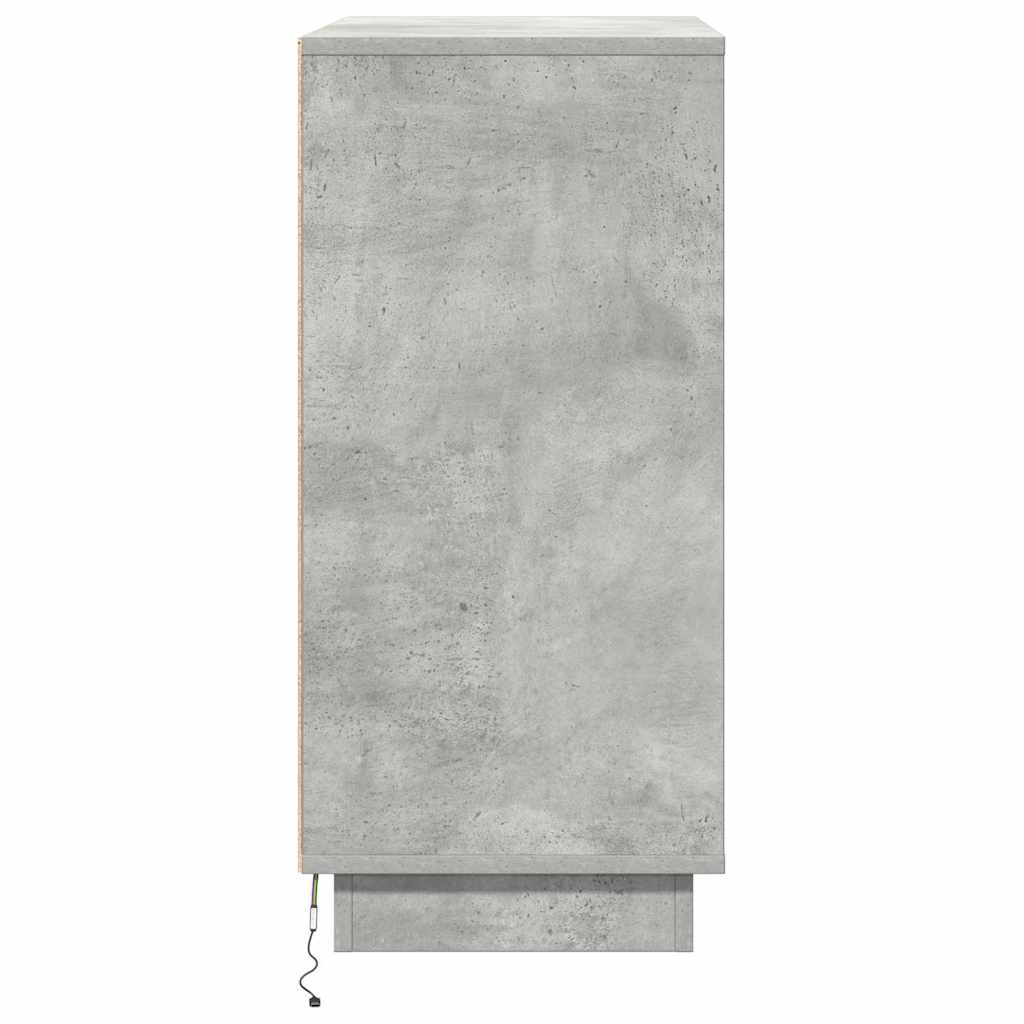 vidaXL Komoda LED Betonowy szary 71 x 34,5 x 75 cm