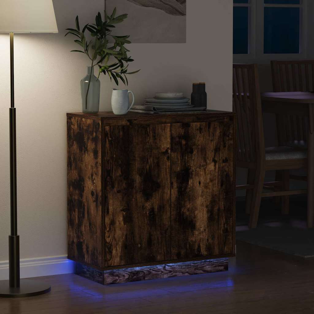 vidaXL Komoda LED Dąb wędzony 71 x 34,5 x 75 cm