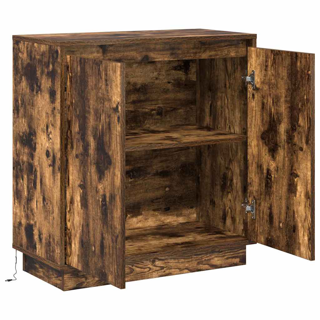 vidaXL Komoda LED Dąb wędzony 71 x 34,5 x 75 cm