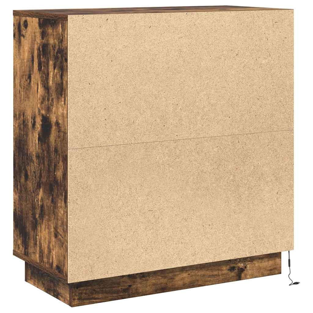 vidaXL Komoda LED Dąb wędzony 71 x 34,5 x 75 cm