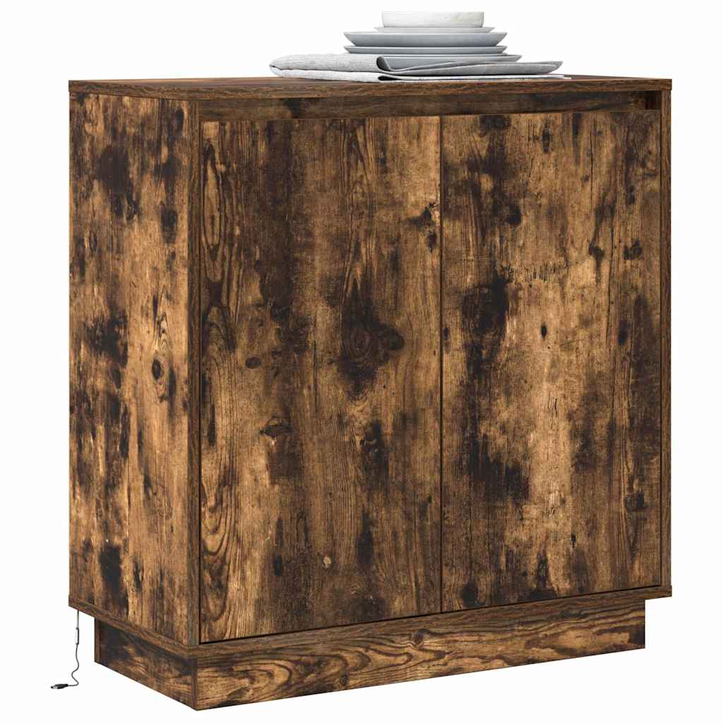 vidaXL Komoda LED Dąb wędzony 71 x 34,5 x 75 cm