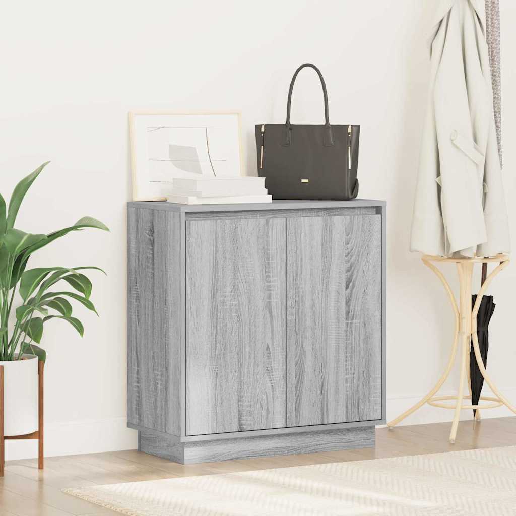 vidaXL Komoda LED Szary Sonoma 71 x 34,5 x 75 cm