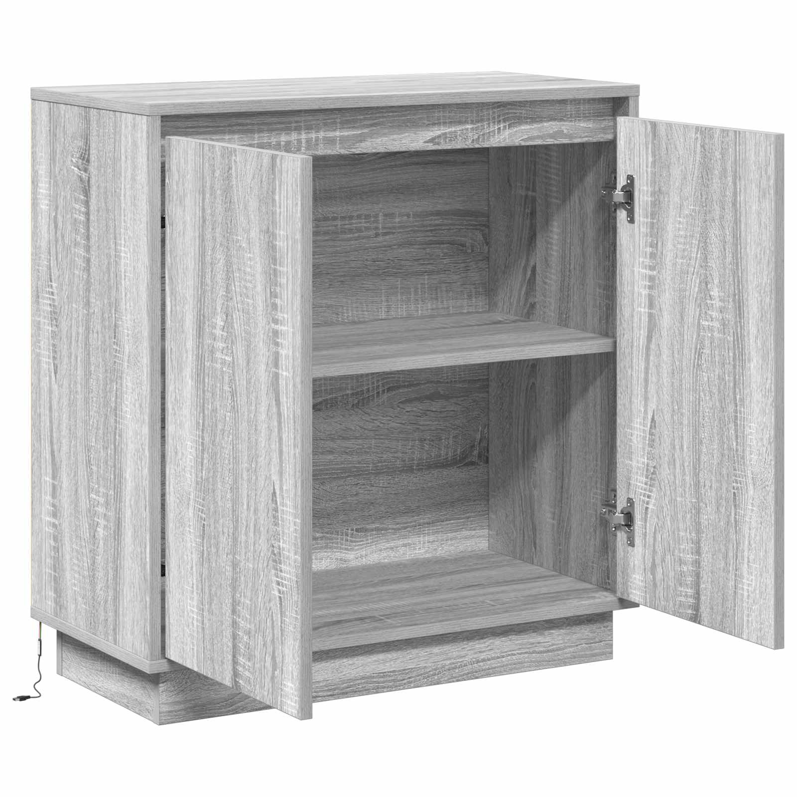vidaXL Komoda LED Szary Sonoma 71 x 34,5 x 75 cm