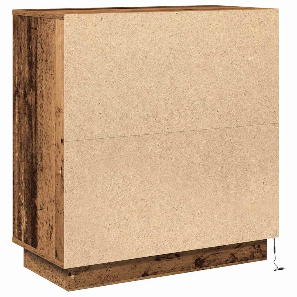 vidaXL Komoda LED Stare drewno 71 x 34,5 x 75 cm