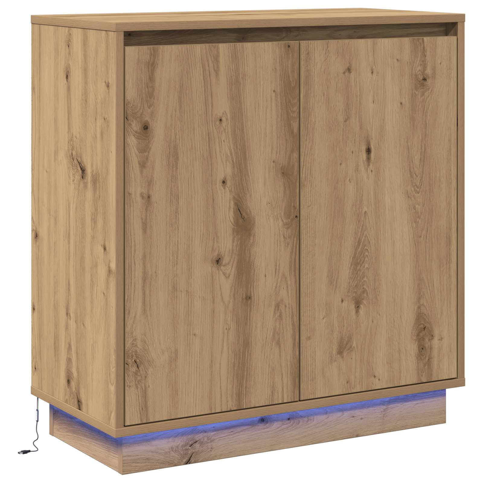 vidaXL Komoda LED Dąb artisan 71 x 34,5 x 75 cm