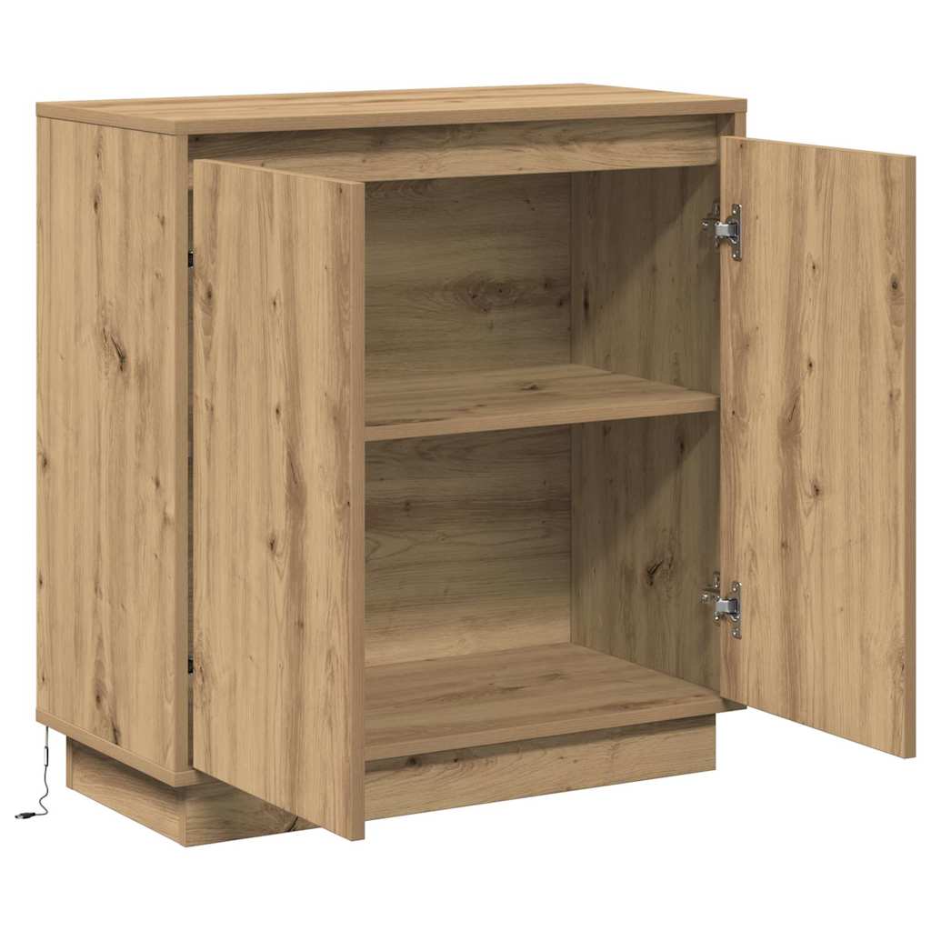 vidaXL Komoda LED Dąb artisan 71 x 34,5 x 75 cm
