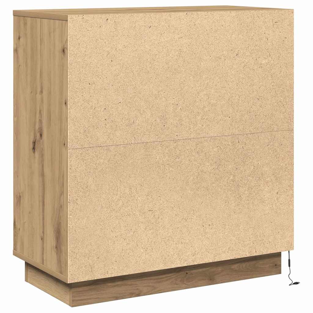 vidaXL Komoda LED Dąb artisan 71 x 34,5 x 75 cm