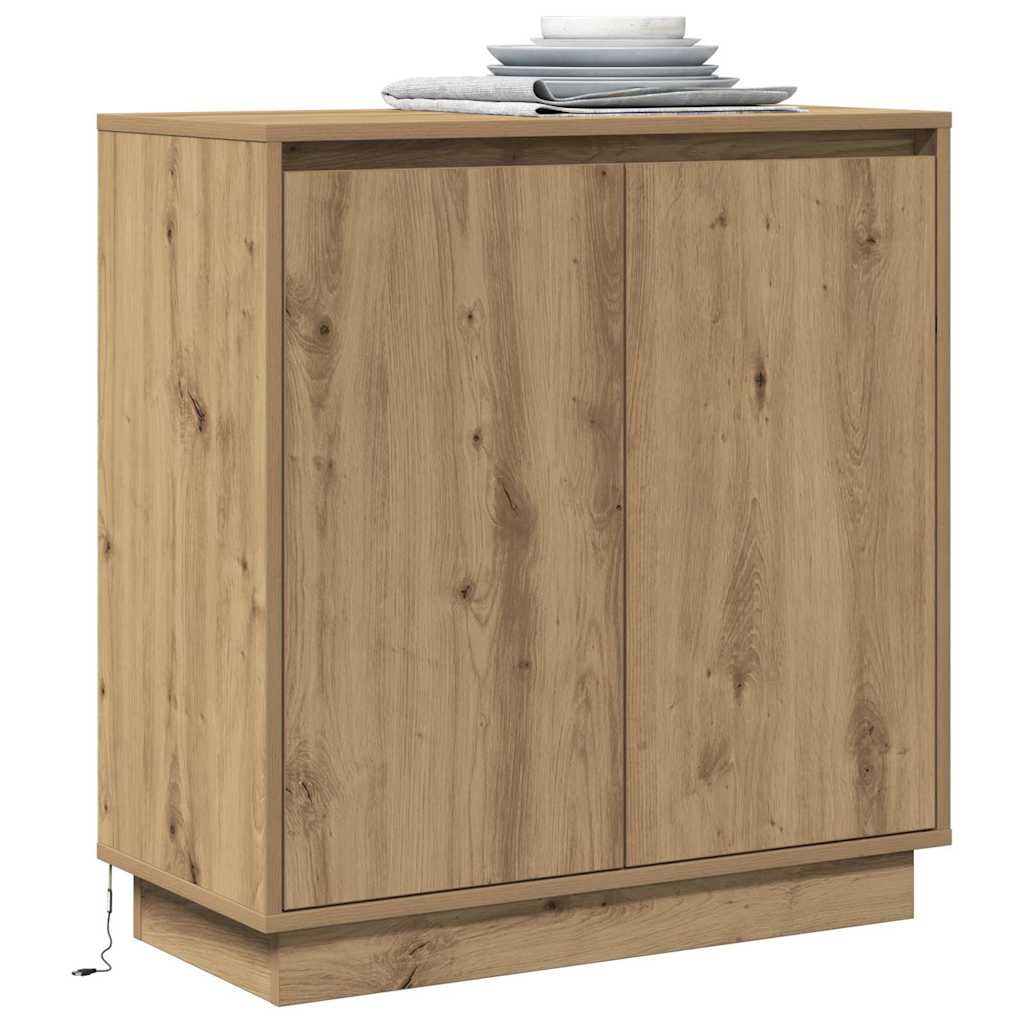 vidaXL Komoda LED Dąb artisan 71 x 34,5 x 75 cm