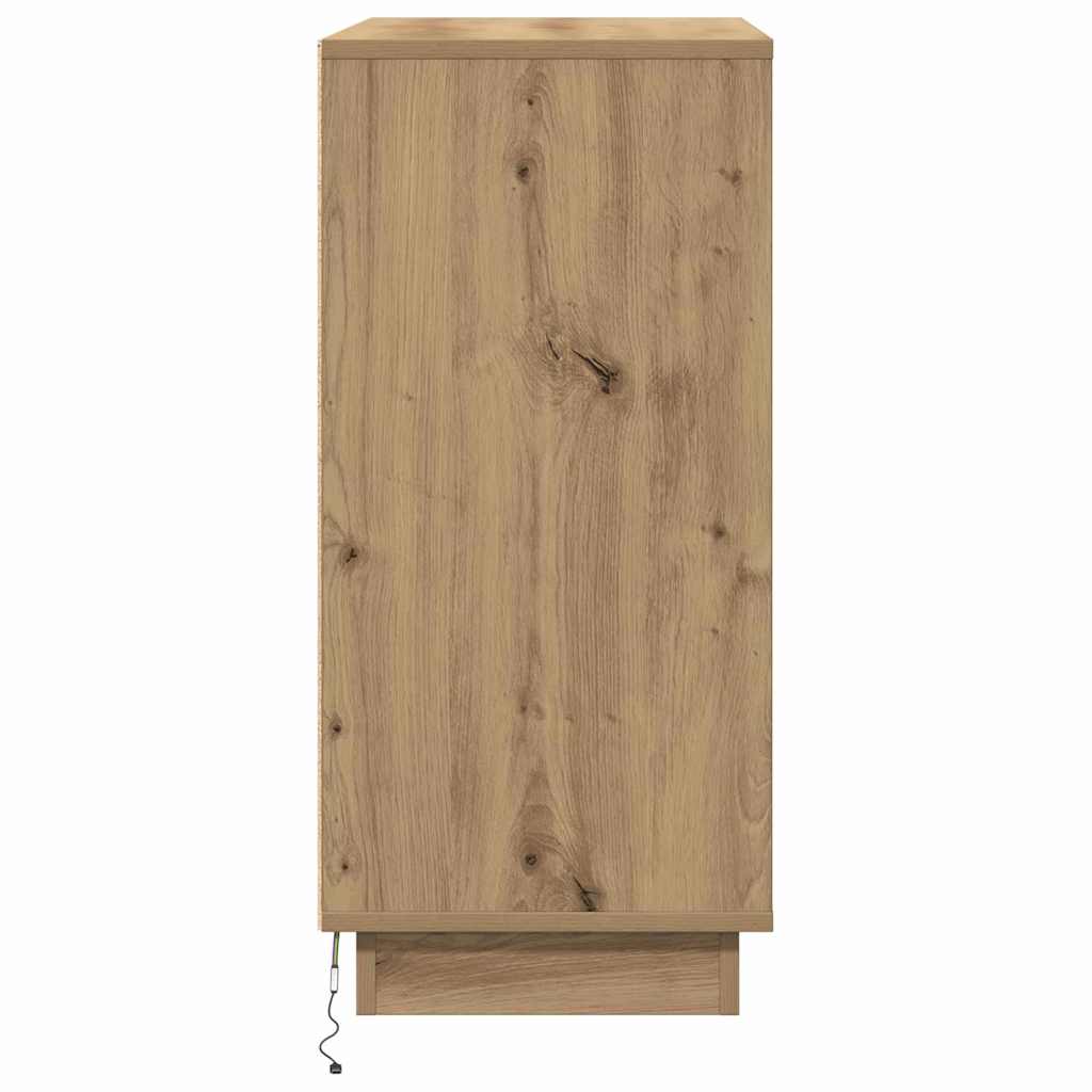 vidaXL Komoda LED Dąb artisan 71 x 34,5 x 75 cm
