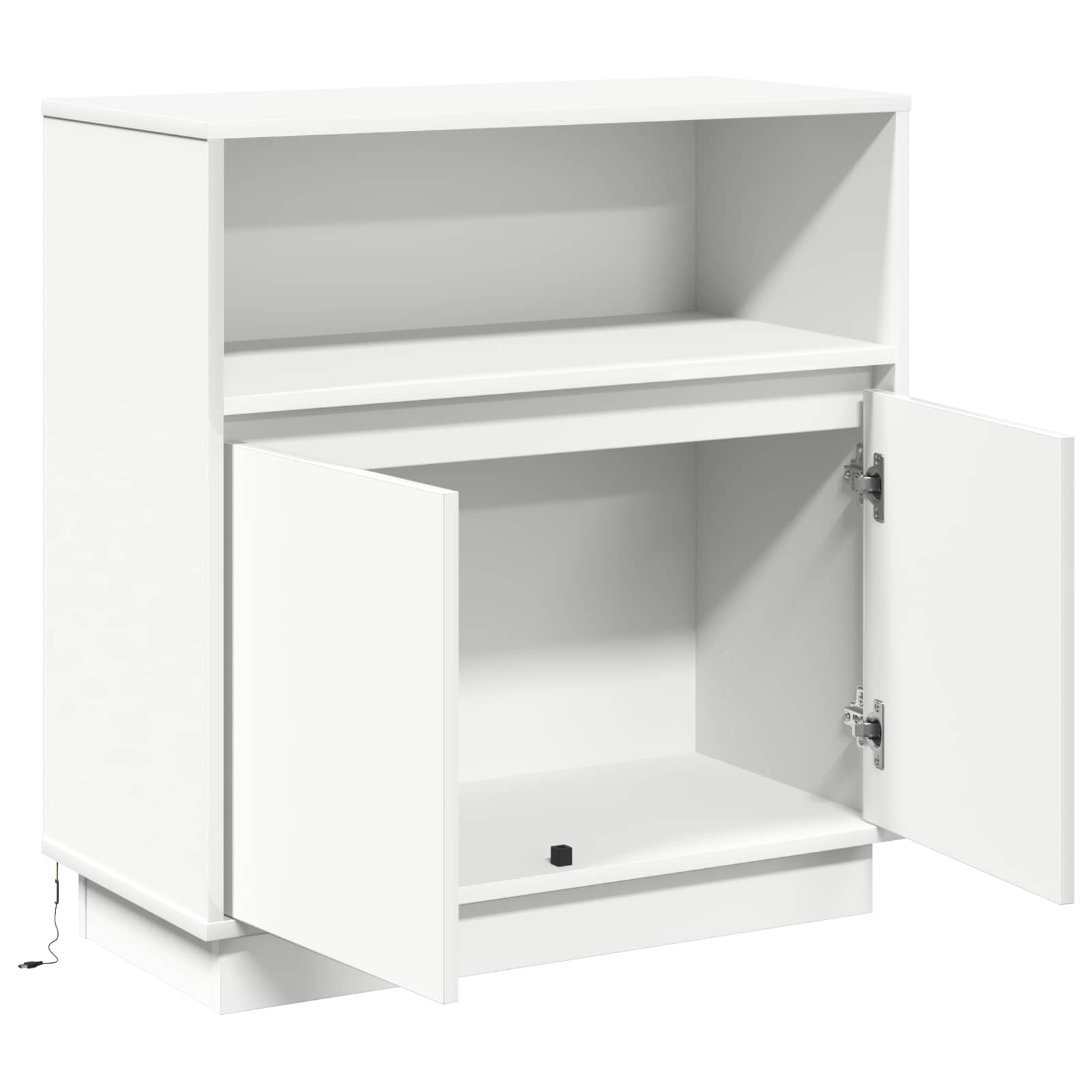 vidaXL Komoda LED Biały 71 x 34,5 x 75 cm Materiał drewnopochodny