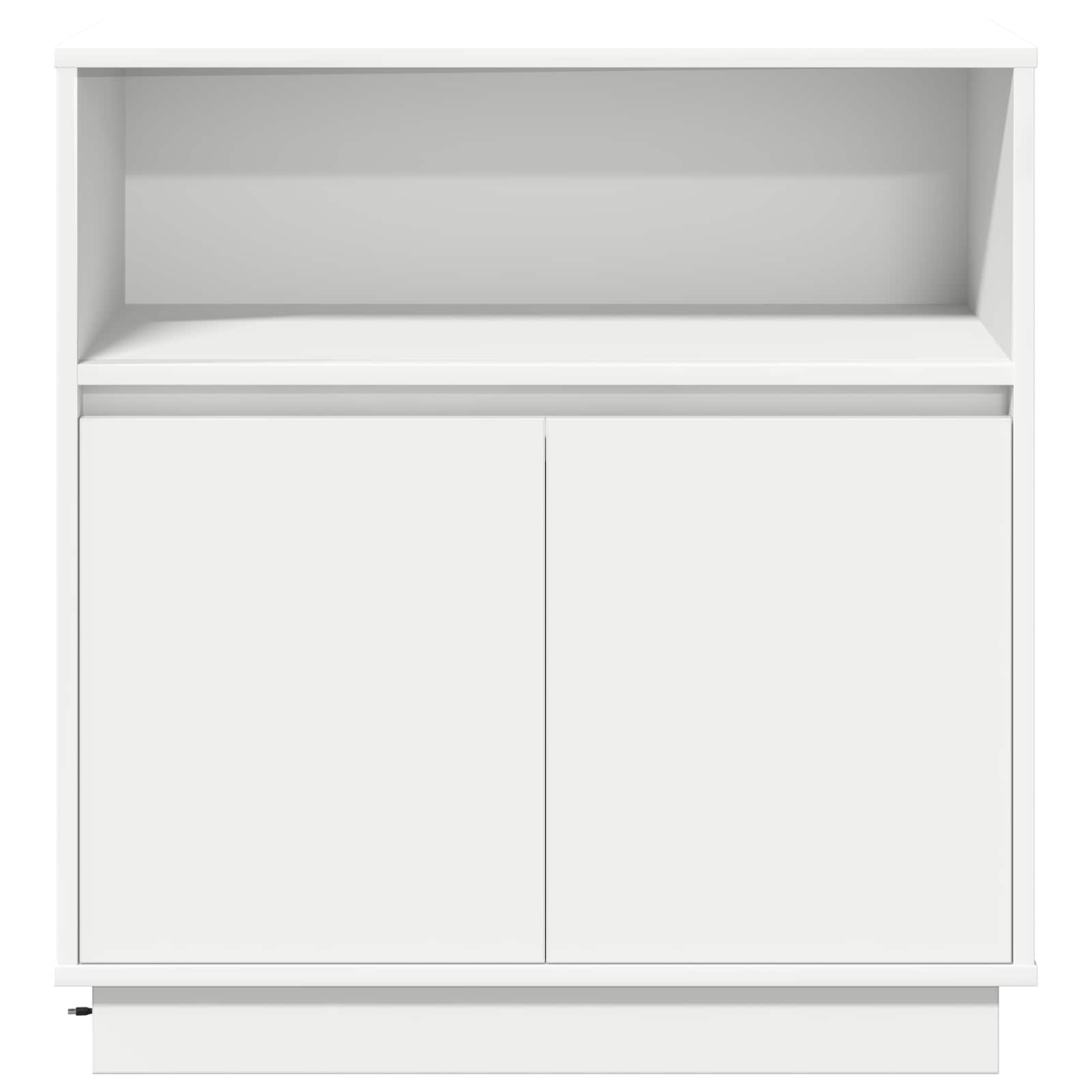 vidaXL Komoda LED Biały 71 x 34,5 x 75 cm Materiał drewnopochodny