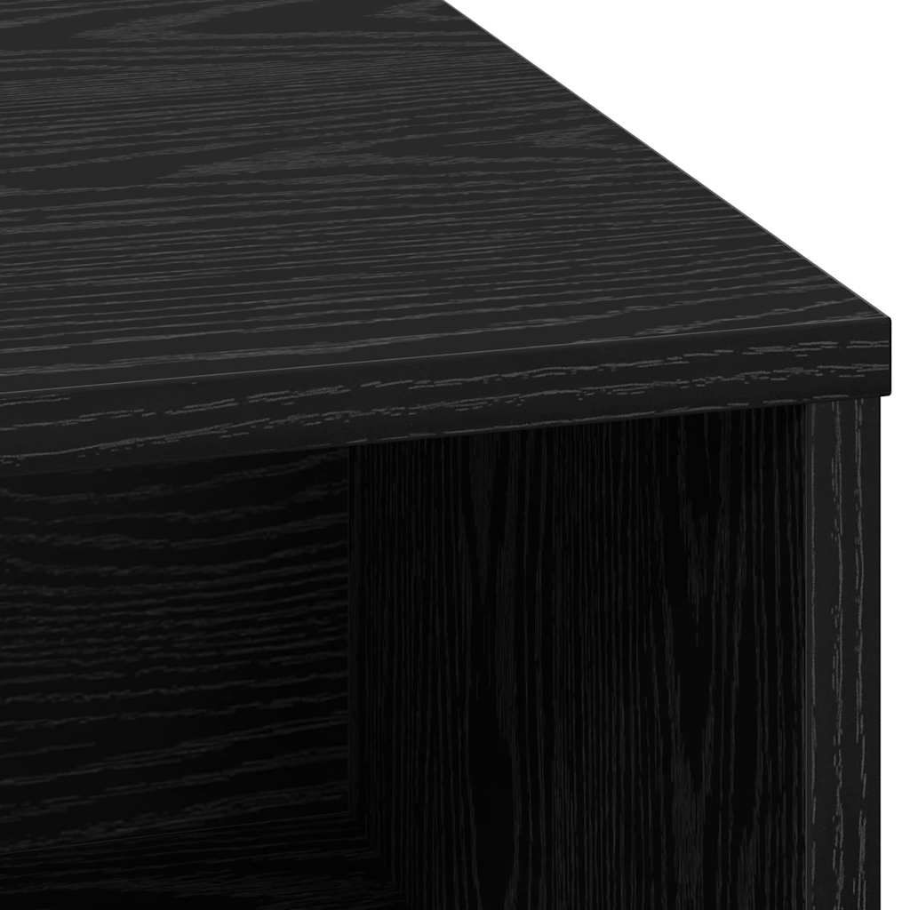 vidaXL Komoda LED Czarny Dąb 71 x 34,5 x 75 cm Materiał drewnopochodny