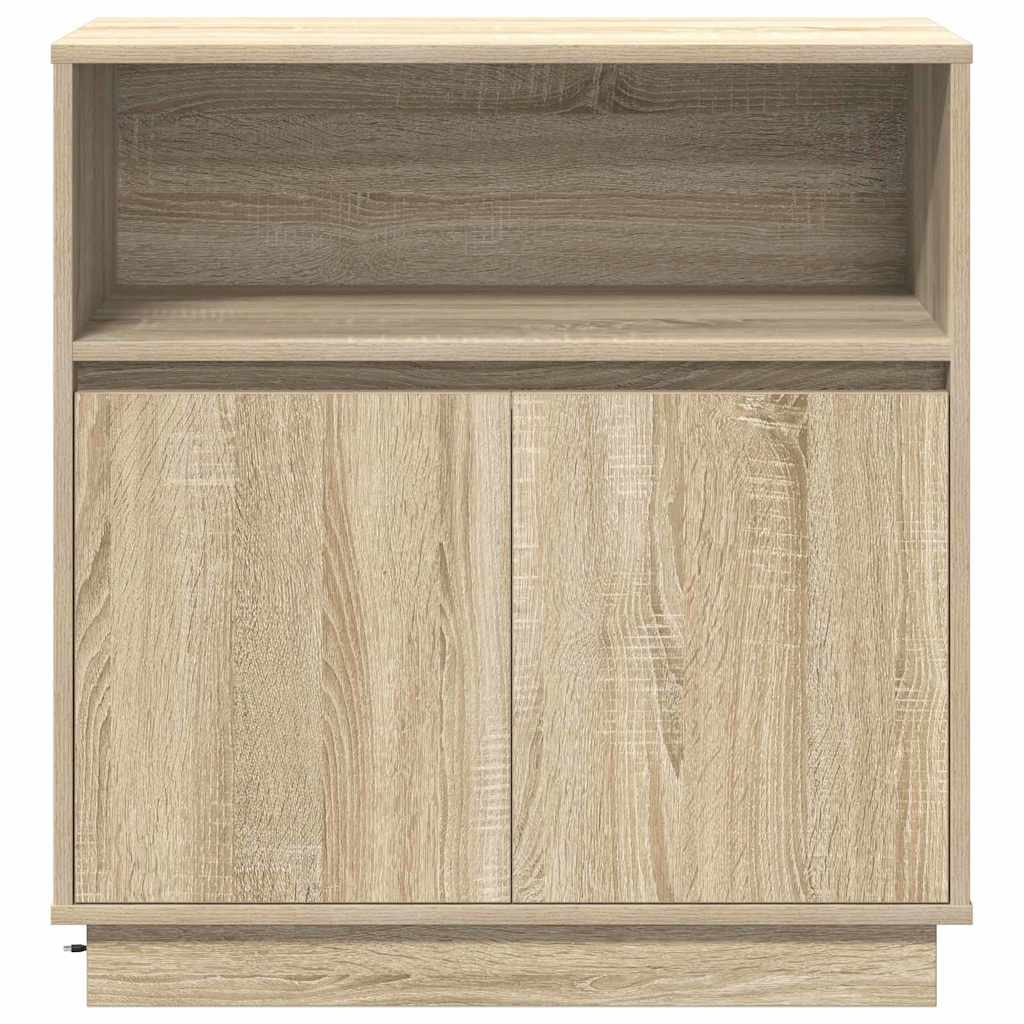 vidaXL Komoda LED Dąb Sonoma 71 x 34,5 x 75 cm Materiał drewnopochodny