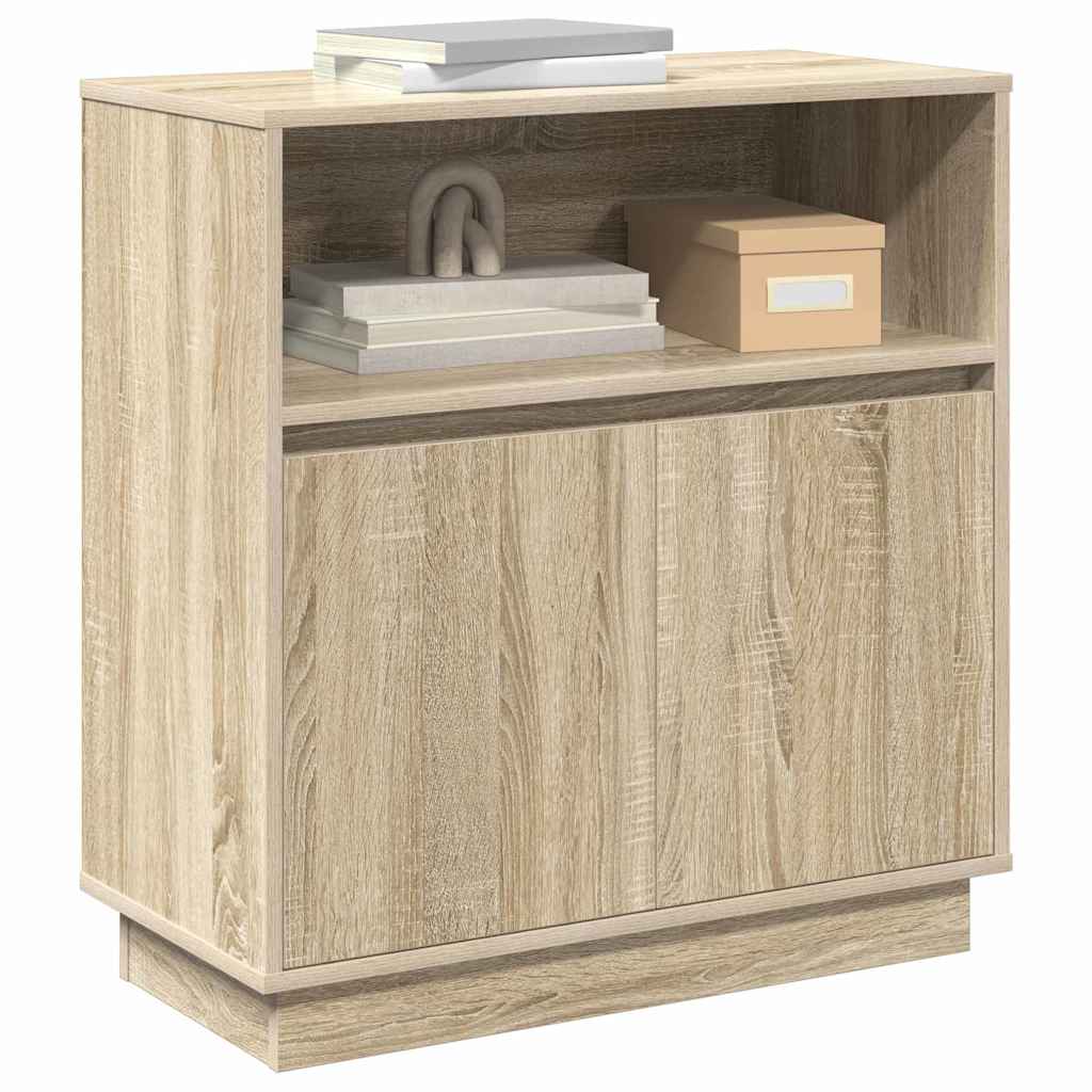 vidaXL Komoda LED Dąb Sonoma 71 x 34,5 x 75 cm Materiał drewnopochodny