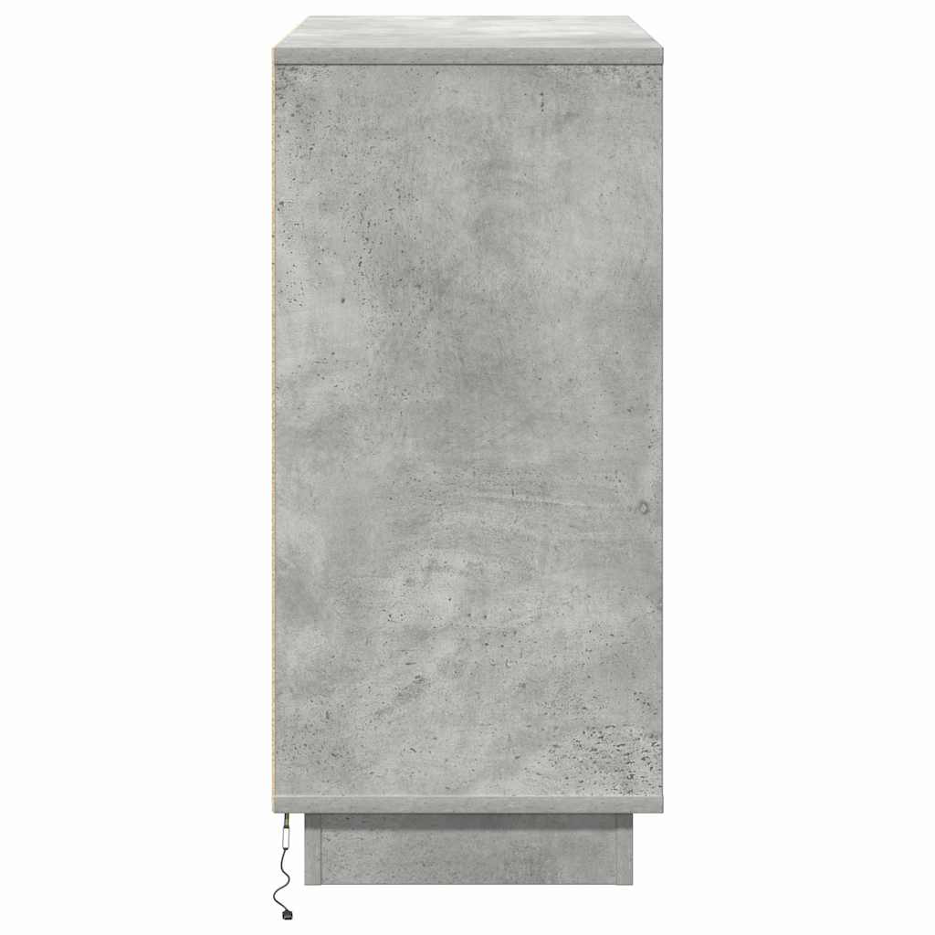 vidaXL Komoda LED Ze LED Lights Betonowy szary 71 x 34,5 x 75 cm