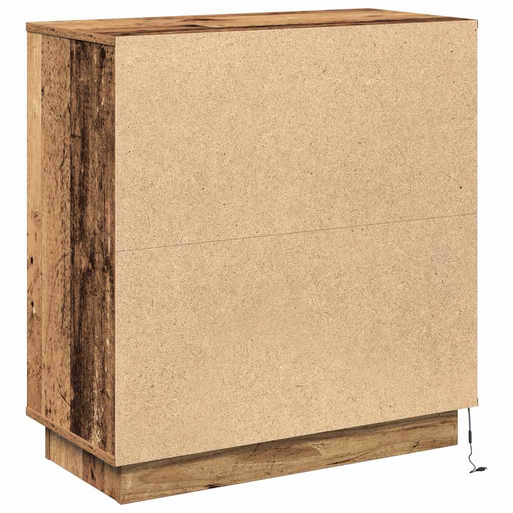 vidaXL Komoda LED Ze LED Lights Stare drewno 71 x 34,5 x 75 cm