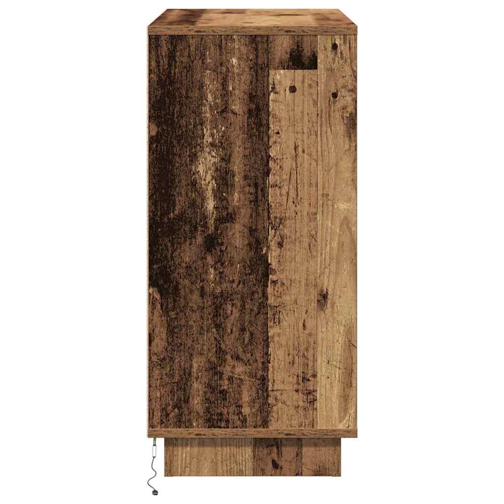 vidaXL Komoda LED Ze LED Lights Stare drewno 71 x 34,5 x 75 cm