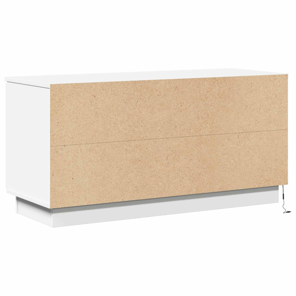 vidaXL Szafka pod telewizor Ze LED Lights Biały 100 x 38 x 49 cm