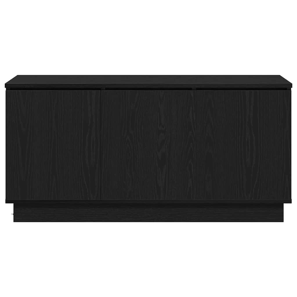 vidaXL Szafka pod telewizor Ze LED Lights Czarny Dąb 100 x 38 x 49 cm
