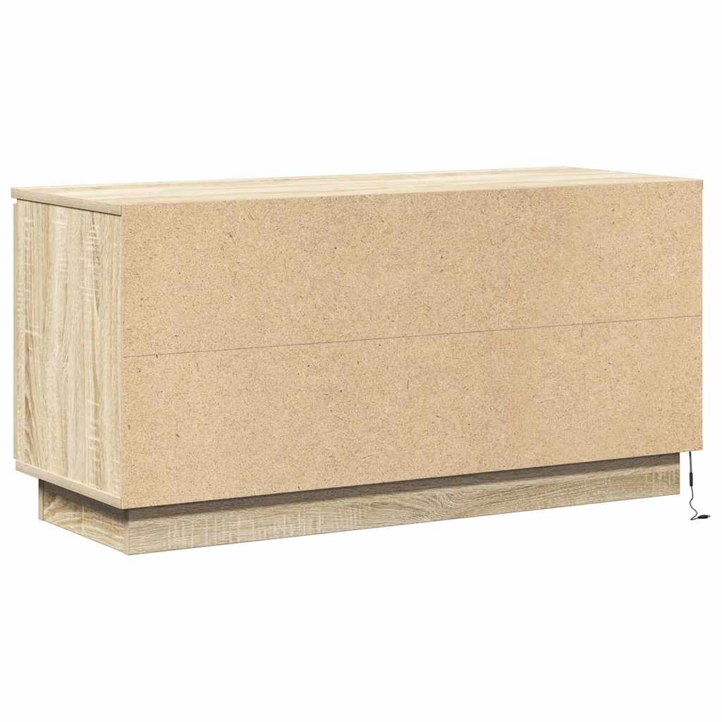 vidaXL Szafka pod telewizor Ze LED Lights Dąb Sonoma 100 x 38 x 49 cm