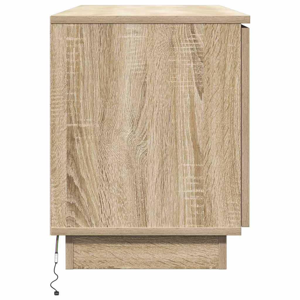 vidaXL Szafka pod telewizor Ze LED Lights Dąb Sonoma 100 x 38 x 49 cm