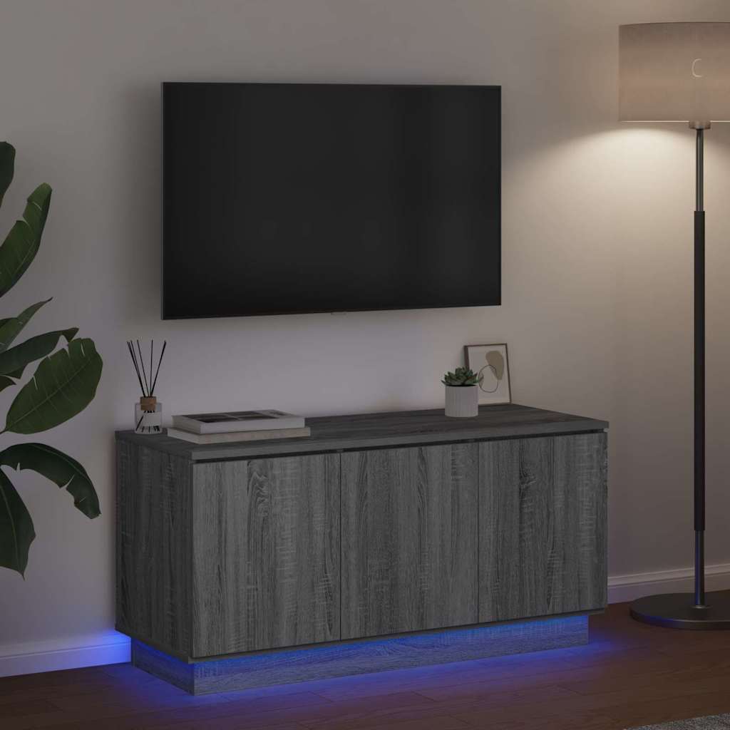 vidaXL Szafka pod telewizor Szary Sonoma 100 x 38 x 49 cm
