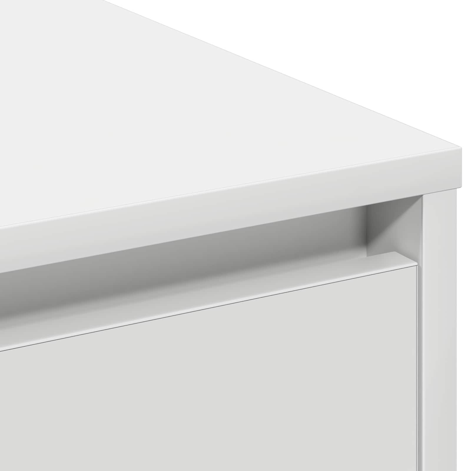 vidaXL Komoda LED Biały 90 x 32 x 75 cm Materiał drewnopochodny