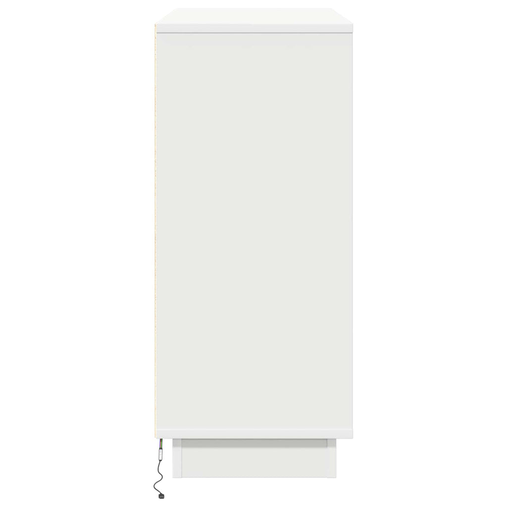vidaXL Komoda LED Biały 90 x 32 x 75 cm Materiał drewnopochodny