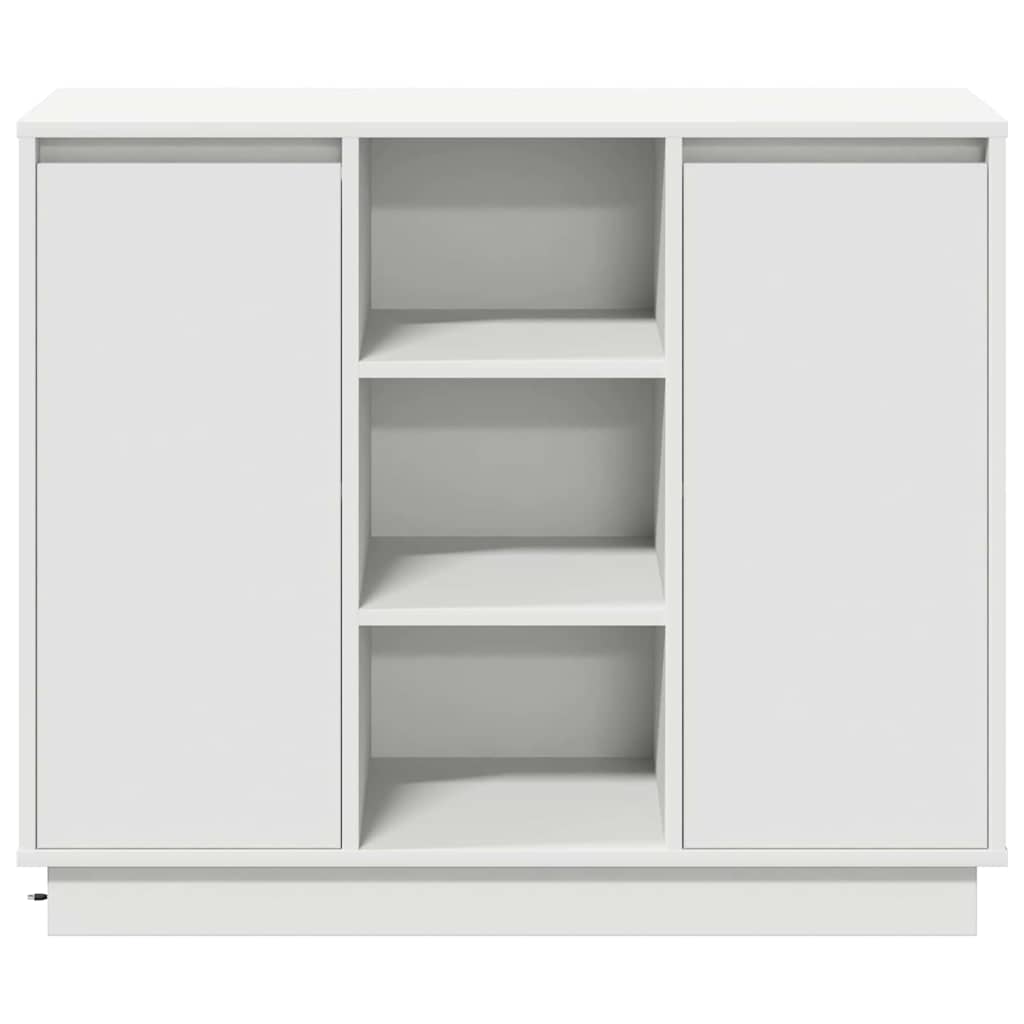 vidaXL Komoda LED Biały 90 x 32 x 75 cm Materiał drewnopochodny