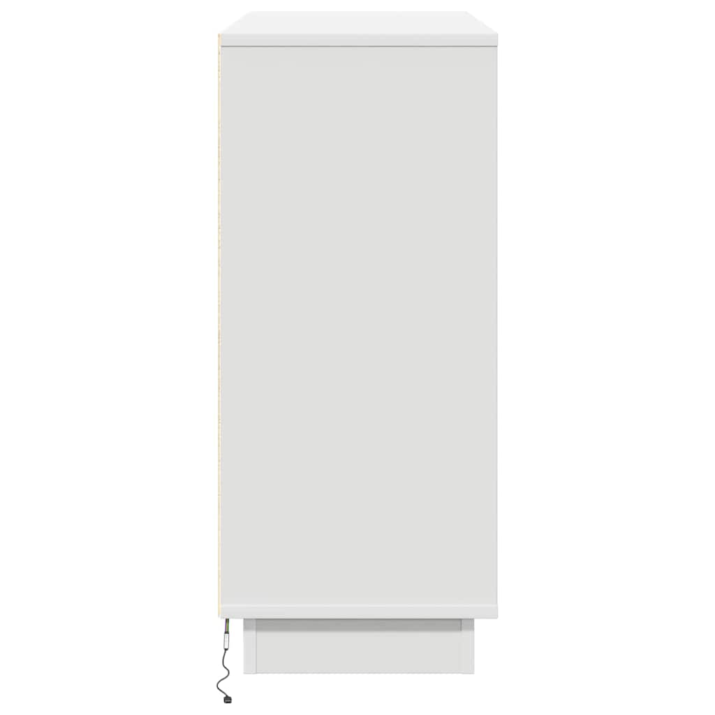 vidaXL Komoda LED Biały 90 x 32 x 75 cm Materiał drewnopochodny