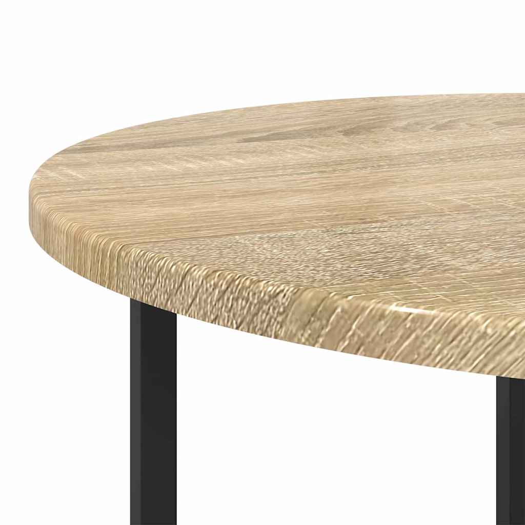 vidaXL Zestaw stolików bocznych 2 pcs Dąb Sonoma i czarny