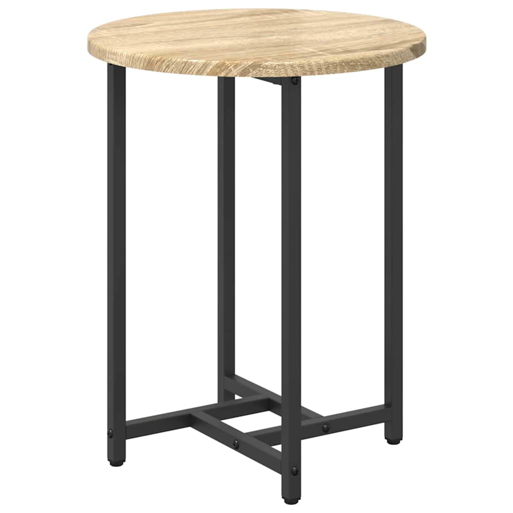 vidaXL Zestaw stolików bocznych 2 pcs Dąb Sonoma i czarny