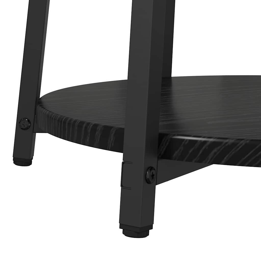 vidaXL Zestaw stolików bocznych z półką 2 pcs Czarny Dąb