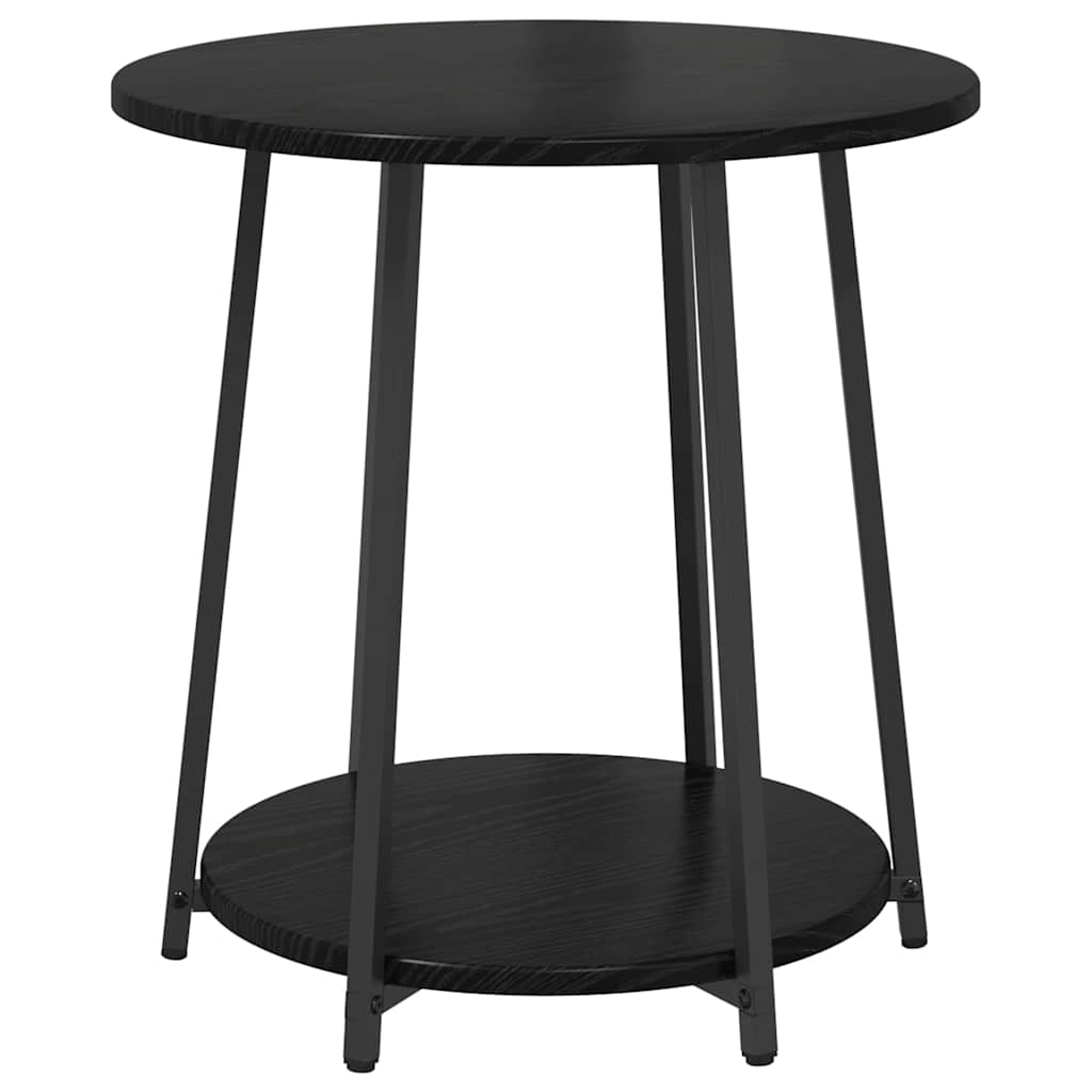 vidaXL Zestaw stolików bocznych z półką 2 pcs Czarny Dąb