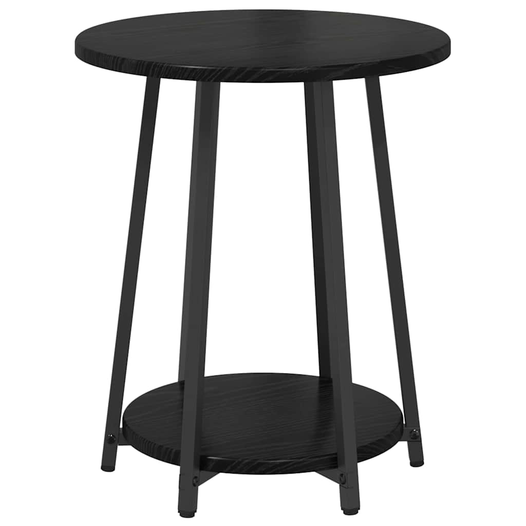 vidaXL Zestaw stolików bocznych z półką 2 pcs Czarny Dąb