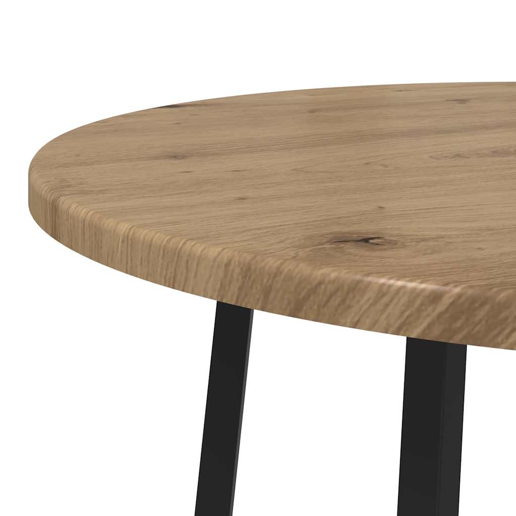 vidaXL Zestaw stolików bocznych 2 pcs Dąb rzemieślniczy i Czarny