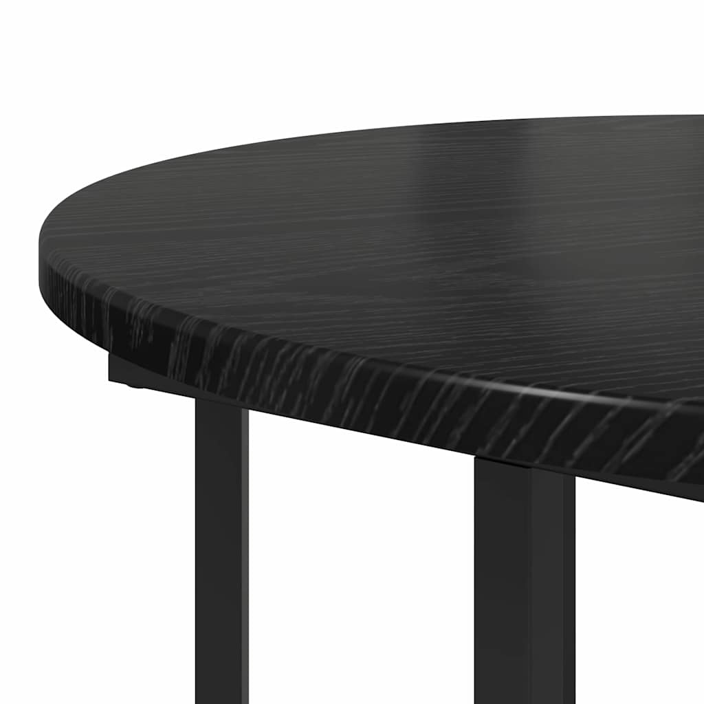vidaXL Zestaw stolików bocznych z półką 2 pcs Czarny Dąb