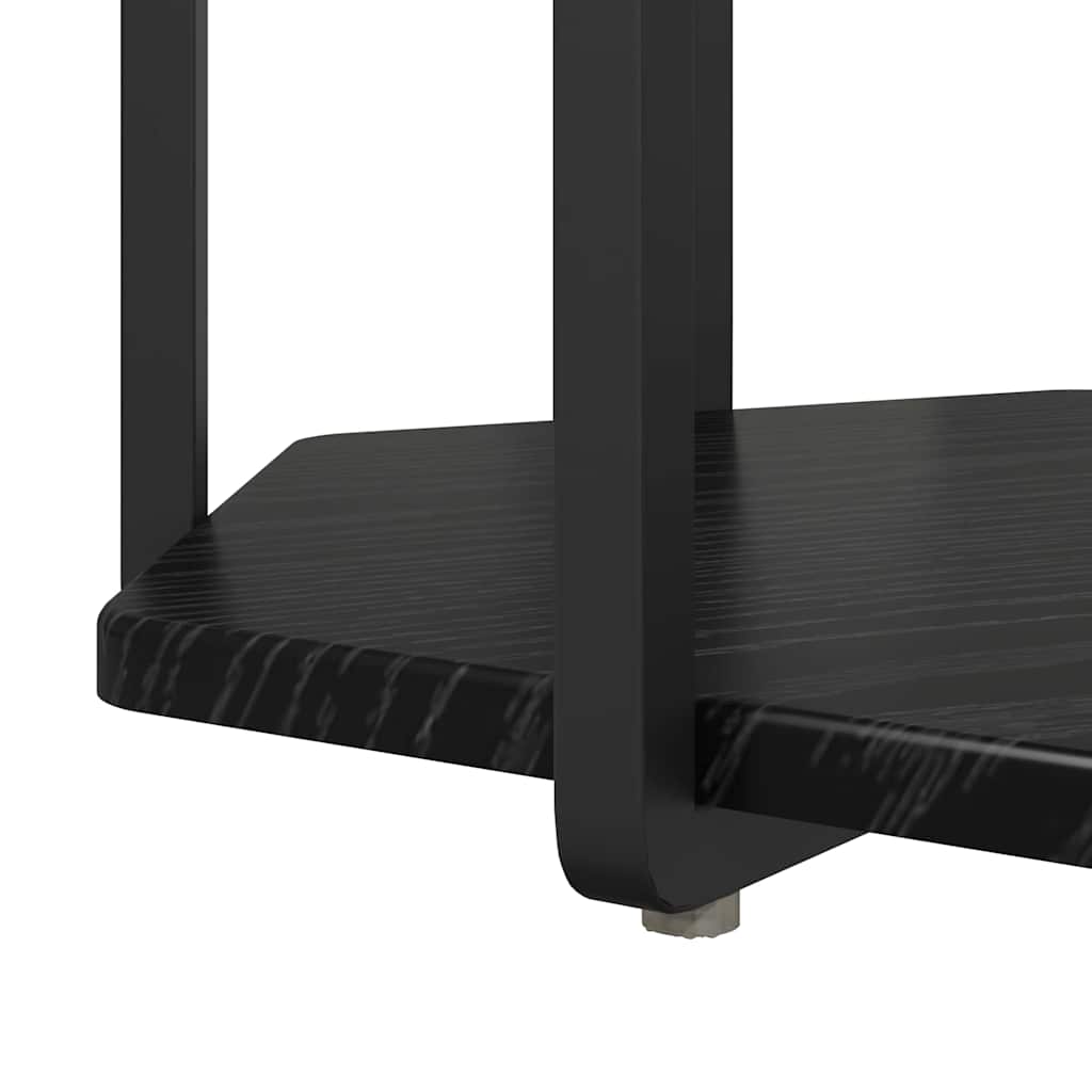 vidaXL Zestaw stolików bocznych z półką 2 pcs Czarny Dąb