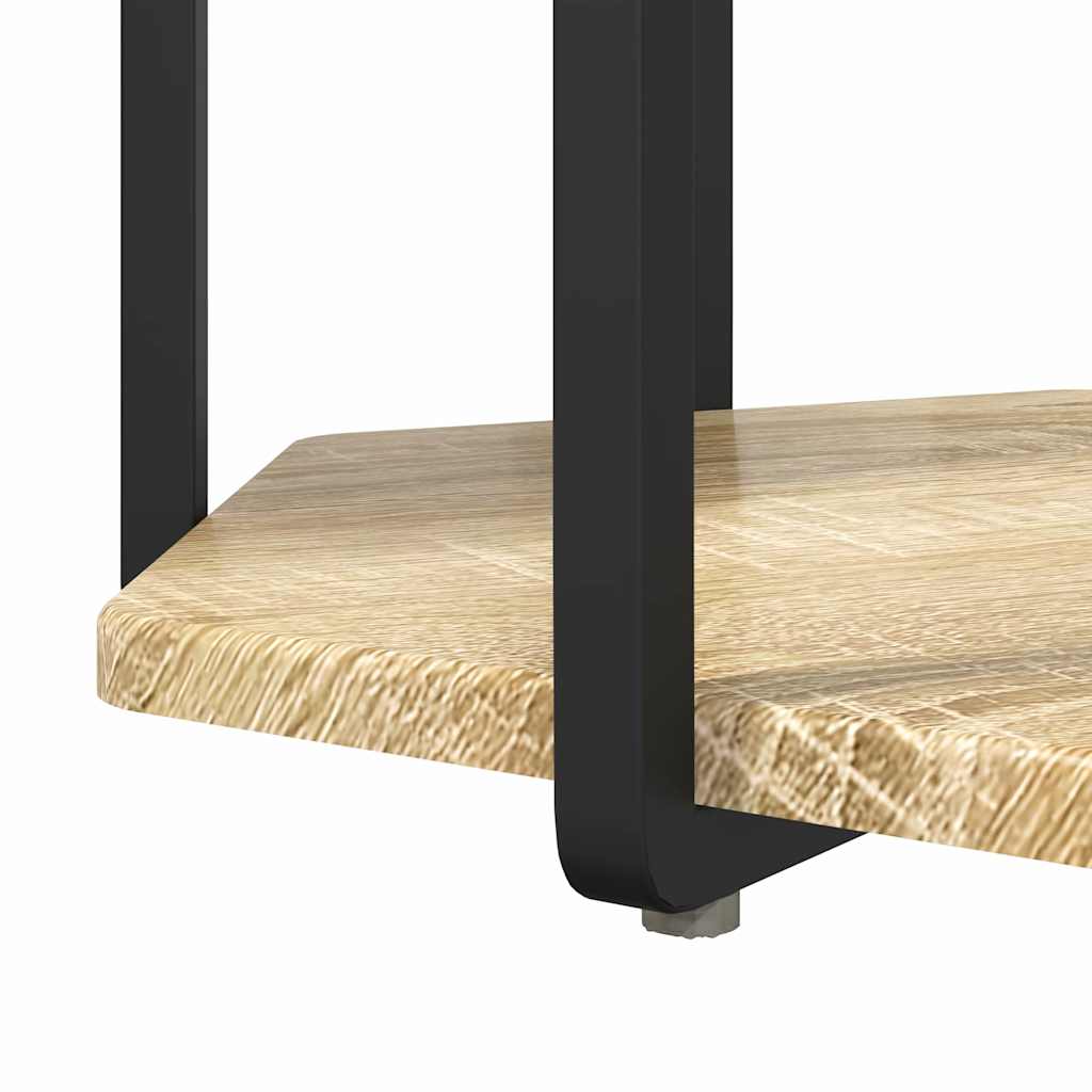 vidaXL Zestaw stolików bocznych z półką 2 pcs Brązowy