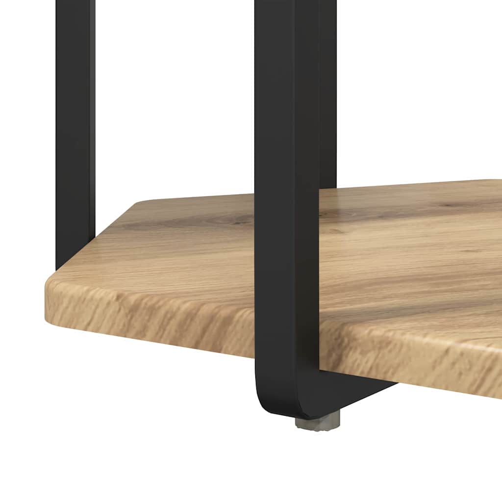 vidaXL Zestaw stolików bocznych z półką 2 pcs Brązowy
