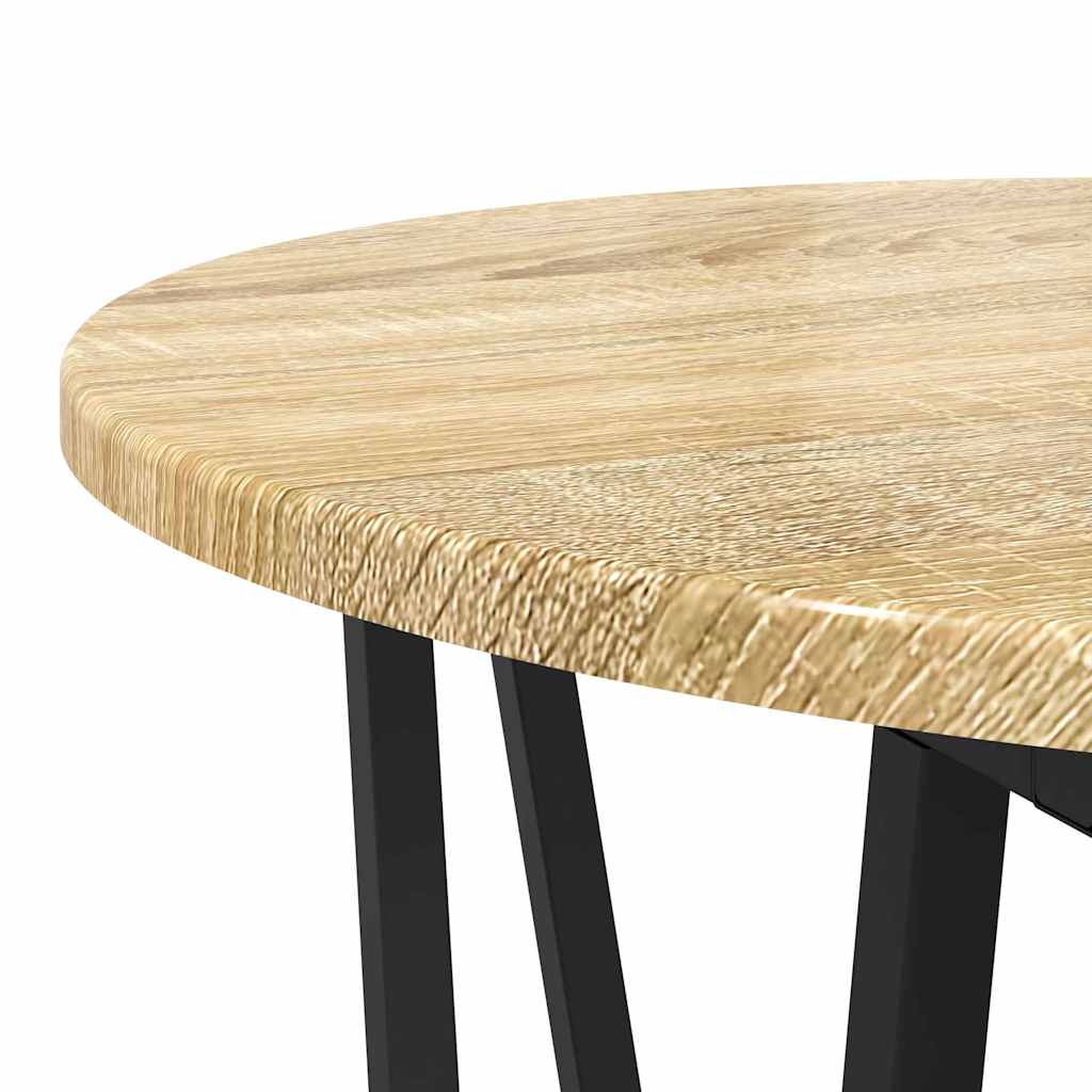 vidaXL Zestaw stolików bocznych 2 pcs Dąb Sonoma i czarny