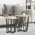 vidaXL Zestaw stolików bocznych 2 pcs Dąb Sonoma i czarny