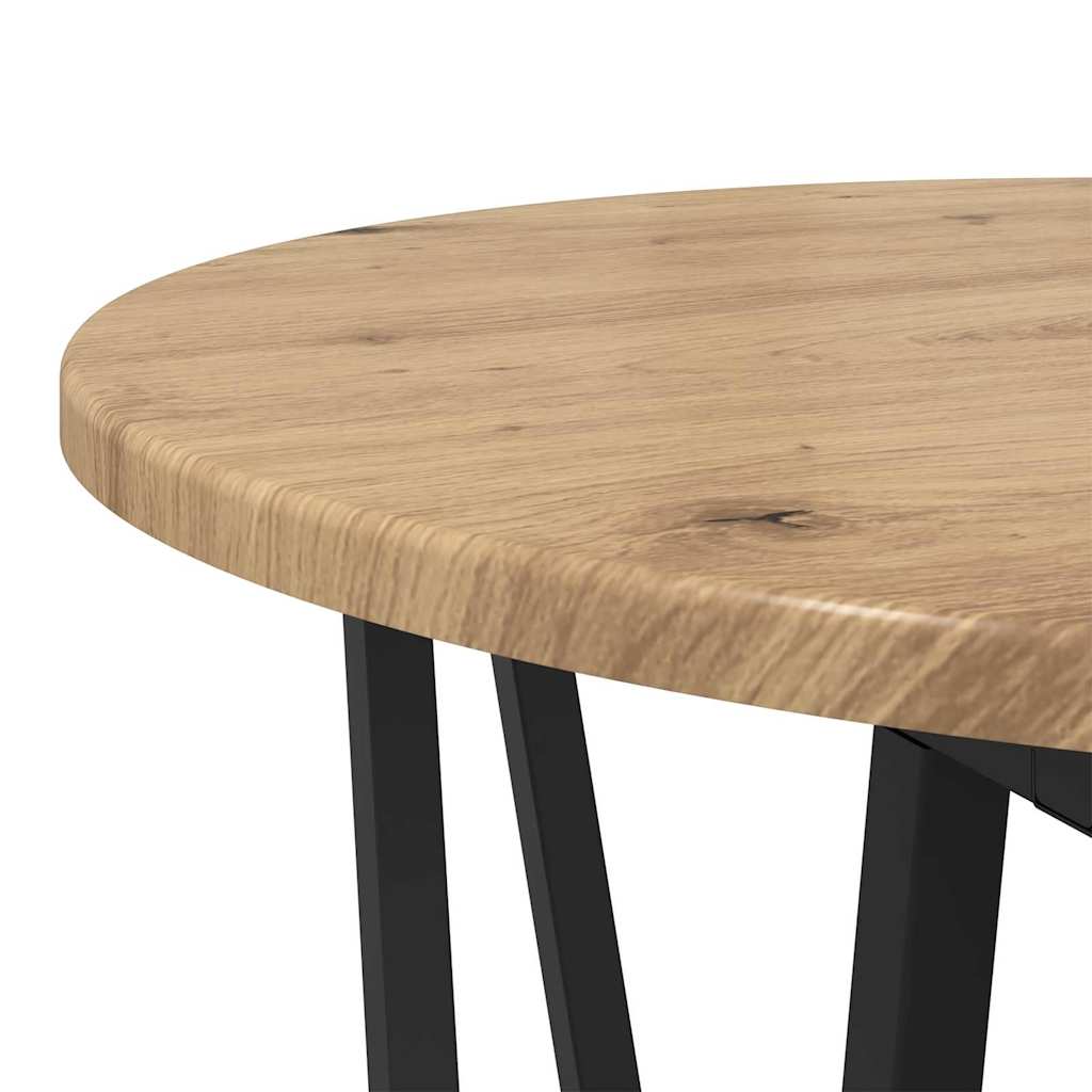 vidaXL Zestaw stolików bocznych 2 pcs Dąb rzemieślniczy i Czarny