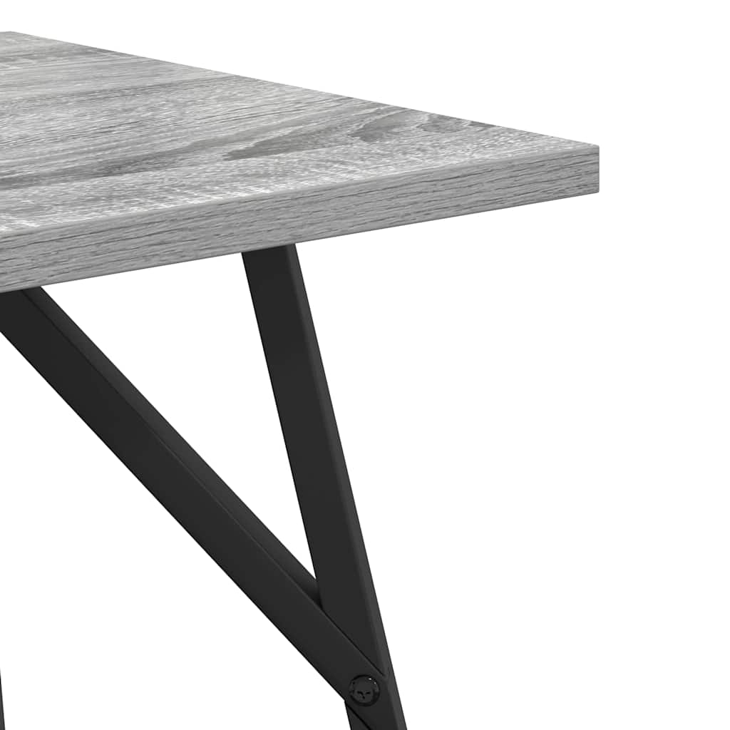 vidaXL Zestaw stolików bocznych 2 pcs Szary Sonoma i czarny
