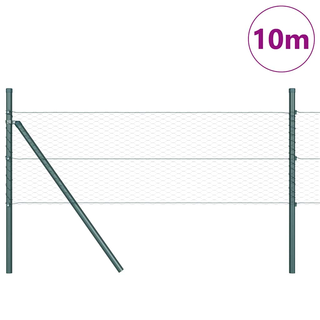 vidaXL Ogrodzenie spawane do mocowania w gruncie 10 x 0,8 m (S x W)