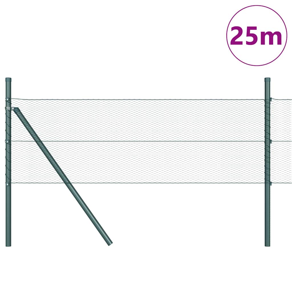 vidaXL Ogrodzenie spawane do mocowania w gruncie 25 x 0,5 m (S x W)