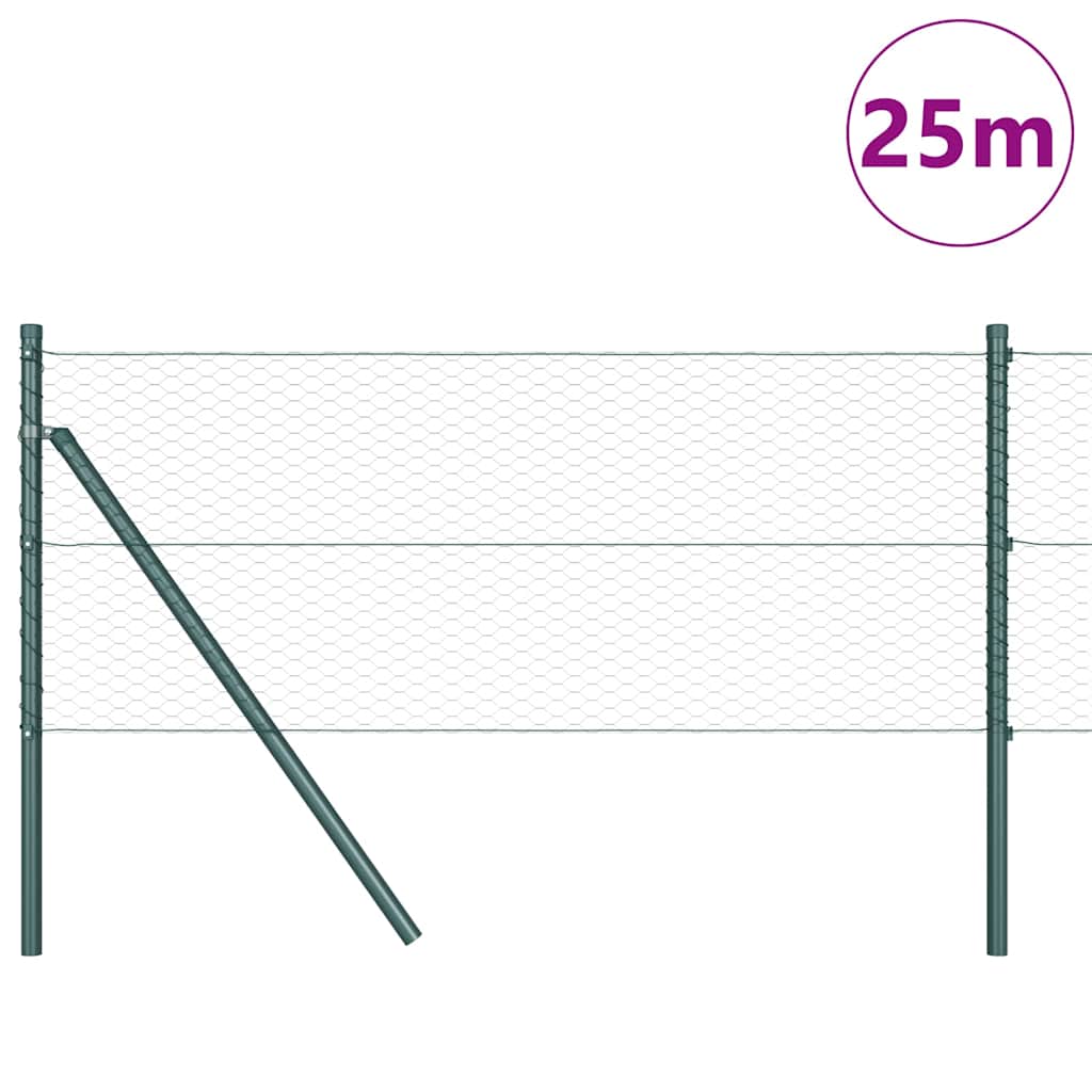 vidaXL Ogrodzenie spawane do mocowania w gruncie 25 x 0,6 m (S x W)