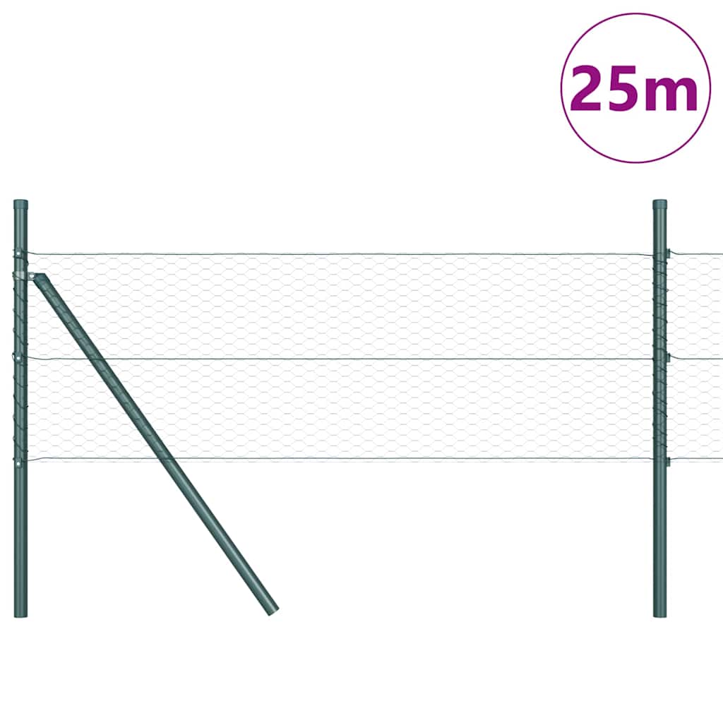 vidaXL Ogrodzenie spawane do mocowania w gruncie 25 x 0,8 m (S x W)