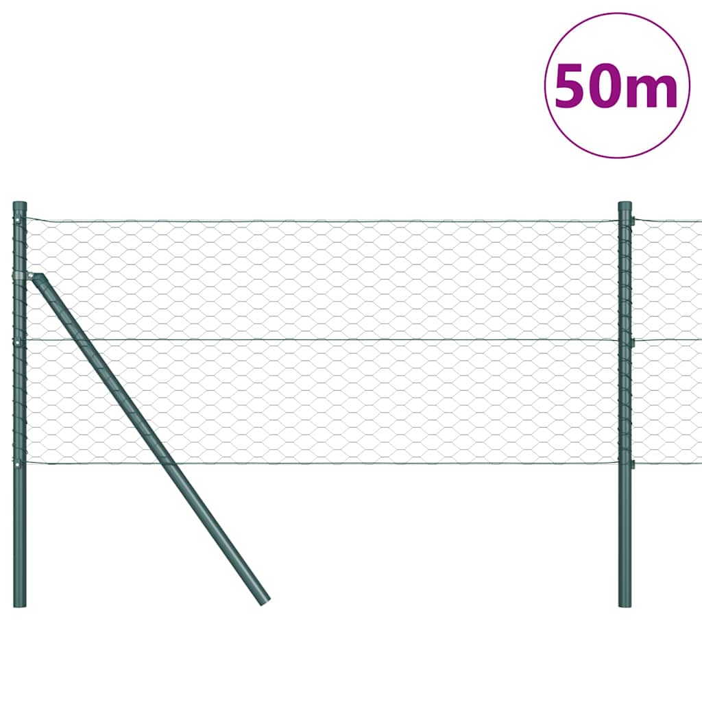 vidaXL Ogrodzenie spawane do mocowania w gruncie 50 x 0,6 m (S x W)