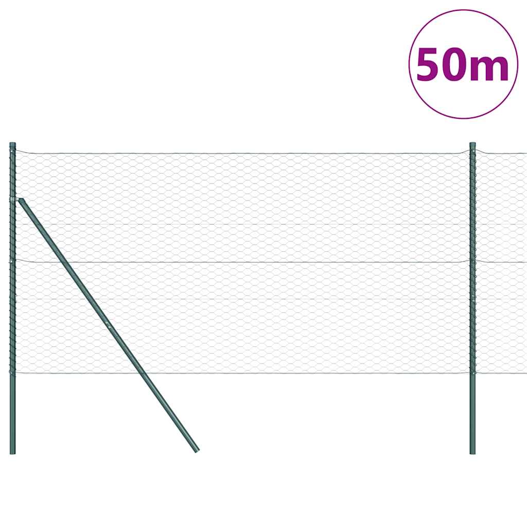 vidaXL Ogrodzenie spawane do mocowania w gruncie 50 x 1,4 m (S x W)